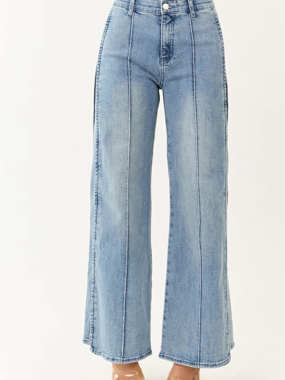 Saige Tummy Control Stretchy Wide Seam Detailed Jeans NWT Size 29 - Picture 2 of 16